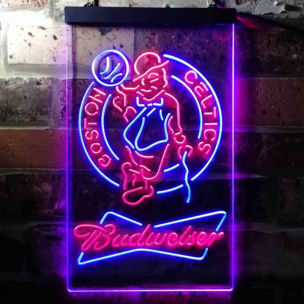 Boston Celtics Budweiser Neon Dual LED Sign